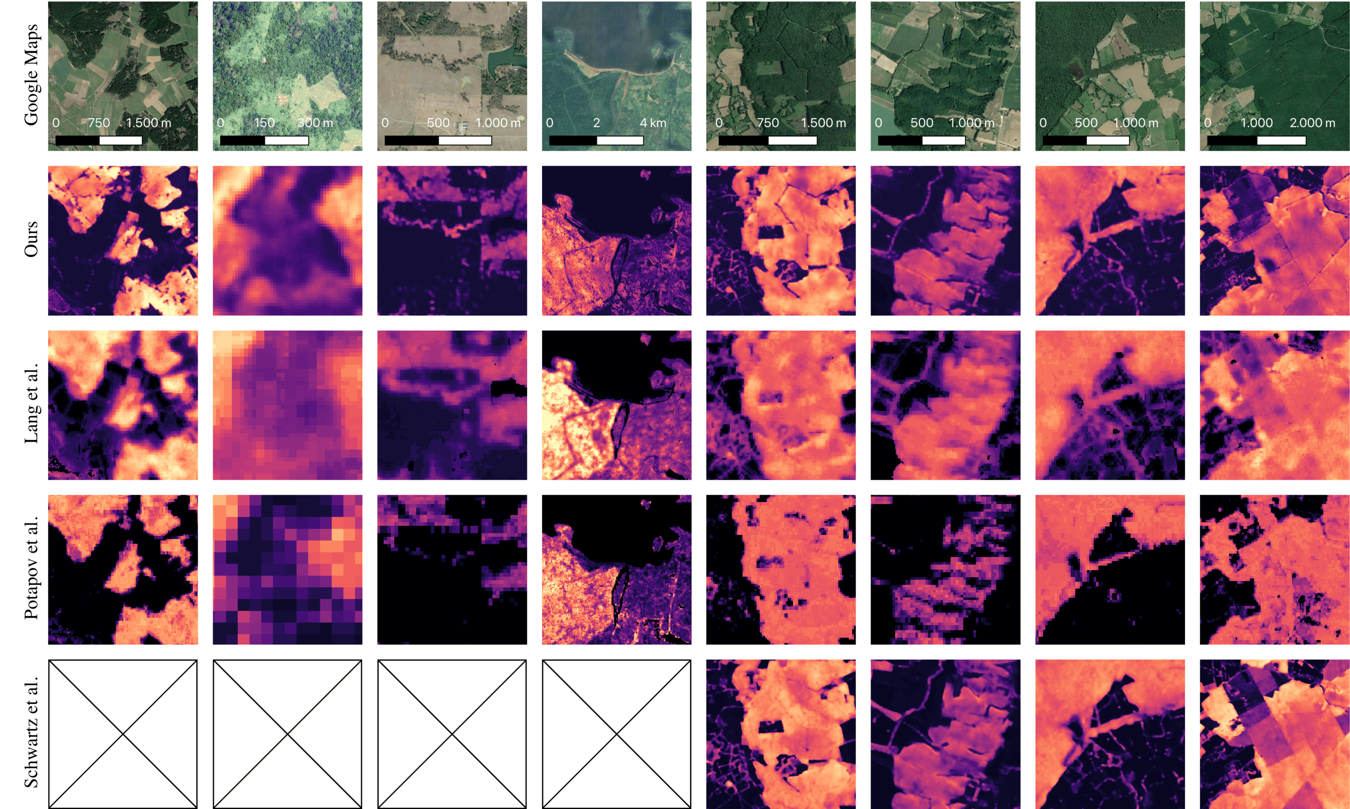 Comparison with existing maps.